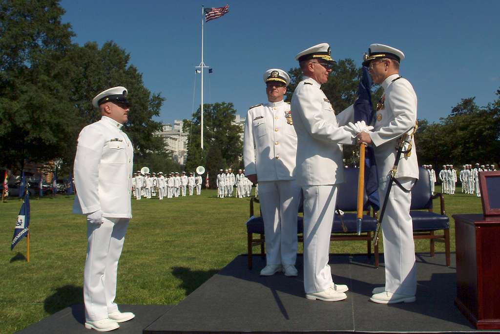 Admiral Vern Clark, Chief of Naval Operations, addresses attendees