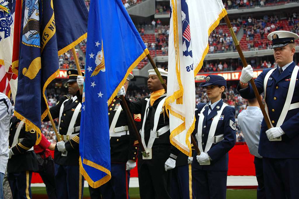 Joint Color Guard Presents Colors at MLB All-Star Game