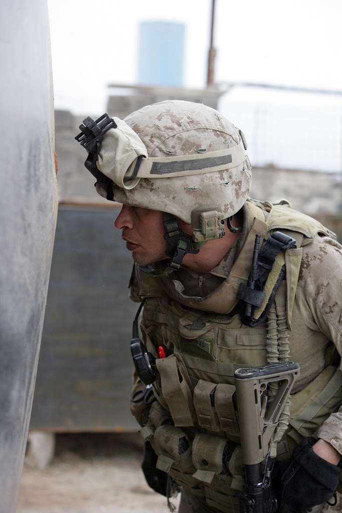 Hospital Corpsman 1st Class Patricio Lanas inspects all areas on a ...