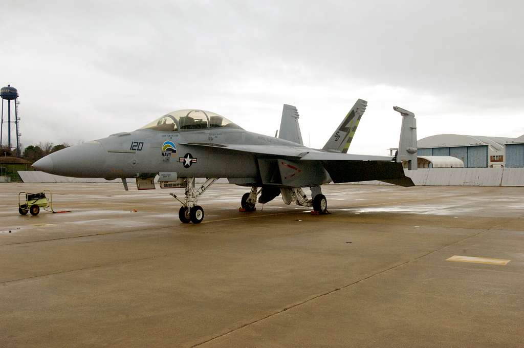 An F A 18 Super Hornet From Air Test And Evaluation Squadron Vx 23 With Green Markings And The U S Department Of The Navy Energy Security Logo Picryl Public Domain Search