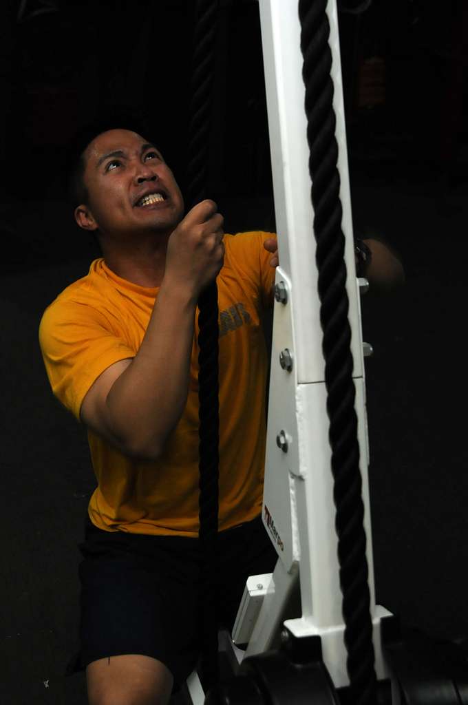 perations Specialist 1st Class Abraham Nantin uses a rope climbing machine  during his workout aboard USS Ronald Reagan (CVN 76). - PICRYL - Public  Domain Media Search Engine Public Domain Search