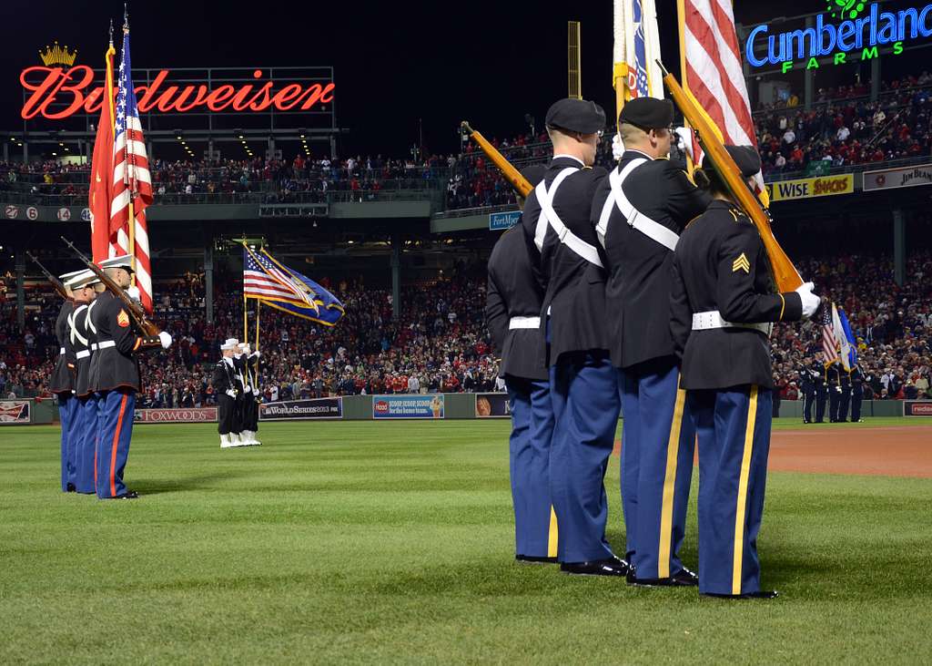 DVIDS - Images - USS Constitution Sailors Parade the Colors at River Bandits  Game [Image 9 of 12]