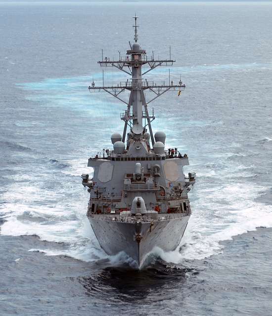 The Arleigh Burke-class guided-missile destroyer USS John S. McCain ...